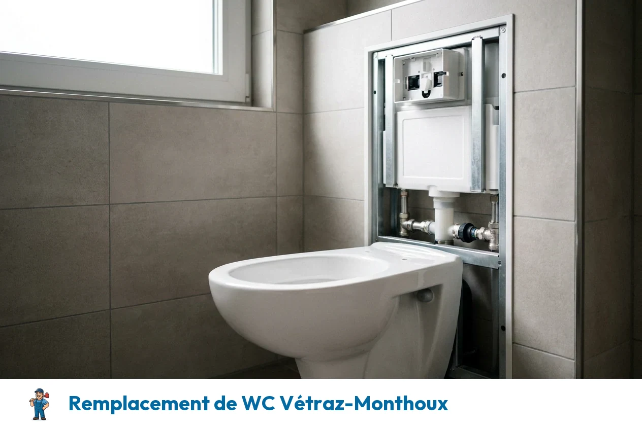 Remplacement de WC à Vétraz-Monthoux